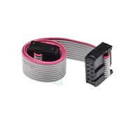 Fc-10p 20cm 2.54mm pas Jtag Avr Isp câble de téléchargement 10p fil 10pin gris plat ruban câble de données pour Dc3 Idc boîte en-tête