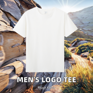 T-shirt décontracté pour homme en coton blanc à col en V et manches courtes, couleur unie, tricoté, pour l'été - Product Image 2