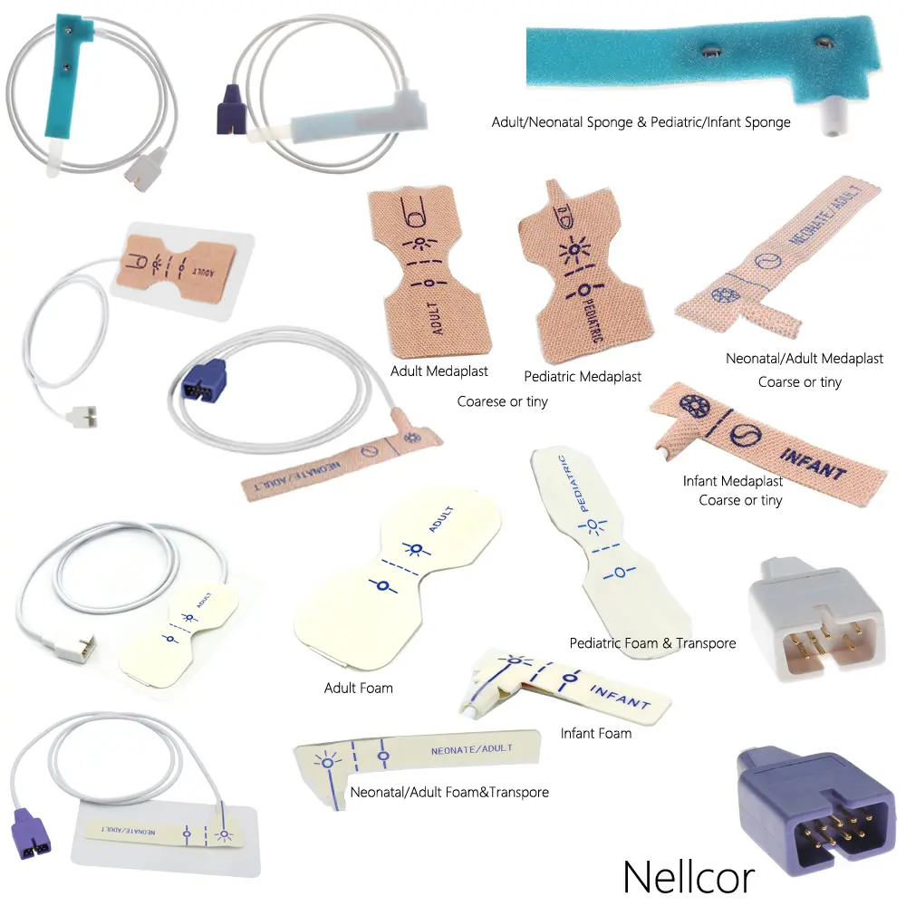 Disposable Neonate/adult Adhesive Spo2 Sensor Cable Spo2 Probe Pulse Oximeter Sensor