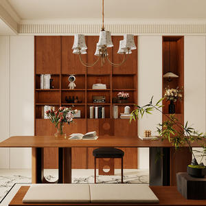 Estantería Chen Le de Madera de Nogal Vintage K1, 18 mm de Grosor, Tipo Vertical, Gran Capacidad, Estantes de Pared - Product Image 5