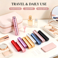 Atomiseur de parfum portable rechargeable pour voyage, design rotatif, format pochette, emballage cosmétique en vrac