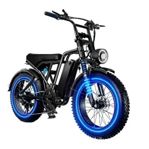 Bicicletta <span class=keywords><strong>Elettrica</strong></span> TST R002 con Pneumatici Fat da 20 Pollici, 750W 1500W, Sospensione Completa, 7 Velocità, Stile Retrò Moped, <span class=keywords><strong>Bici</strong></span> Fuoristrada - Product Image 2