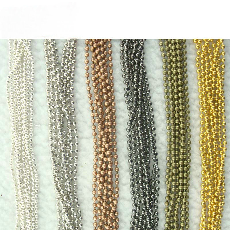 wholesale Iron Brass Stainless Steel Metal Beads Ball Chain Long Chain