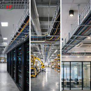 Plateau de gestion de câbles en maille pour bureau, en acier inoxydable, galvanisé à chaud, hauteur 100mm 150mm, pour câbles intérieurs - Product Image 5