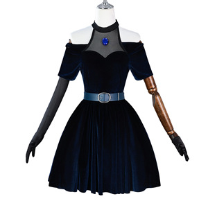 Disfraz de Cosplay de Anime Alien Stage Mizi Sua, Vestido Oscuro, <span class=keywords><strong>Peluca</strong></span>, Guantes, Medias, Cinturón, Trajes, Uniforme, Disfraces para Halloween, Comic Con - Product Image 2