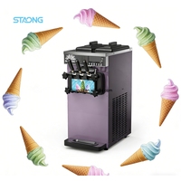 Machine à glace à la crème à base de lait 3 saveurs 220V, modèle commercial basse consommation, facile à utiliser
