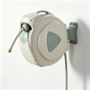 Carrete de manguera de aire de rebobinado retráctil de jardín montado en la pared automático para exteriores sin óxido - Product Image 6