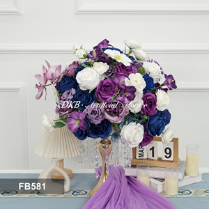 Flores Decorativas Hechas a Mano DKB OEM, Rosa de Seda, Bola de Flores Artificiales de 45 cm, Centro de Mesa para Eventos, Bodas y Celebraciones - Product Image 3