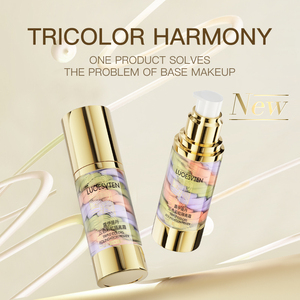 OEM de fábrica de tres colores en espiral brillo de la piel opacidad incluso el tono de la piel hidratante brillo maquillaje Base <span class=keywords><strong>Primer</strong></span> Cosméticos - Product Image 5