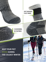 Chaussettes de randonnée en laine mérinos de haute qualité, chaussettes thermiques personnalisées pour hommes, chaudes et confortables pour l'hiver