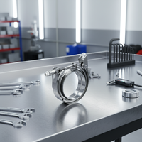 Kits de réparation d'échappement automobile, colliers de serrage en acier inoxydable, colliers de serrage en V à libération rapide de 3,0 pouces avec brides en stock