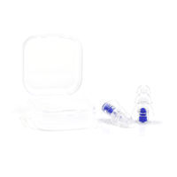 Bouchons d'oreilles musicaux avec boîte en aluminium noir, protection auditive élégante en silicone, bouchons anti-bruit