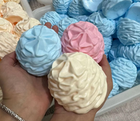 Jouet Squishy en Silicone Crème Dessert, Mini Chat Pain Crème Fouettée à Rebond Lent Anti-Stress, Décoration de Bureau