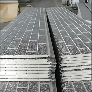 Panneaux isolants muraux en métal sculpté de 25mm Panneaux de revêtement extérieur en <span class=keywords><strong>polyuréthane</strong></span> avec isolation pour la construction de maisons - Product Image 6