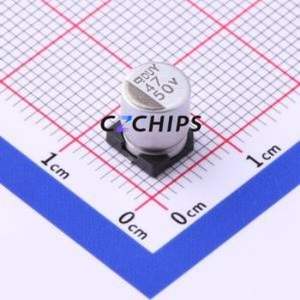 Condensador Electrolítico de Aluminio SMD EMVY500ARA470MF80G, D6.3xL7.7mm 47uF 20% 50V 68mA-120Hz - Product Image 1
