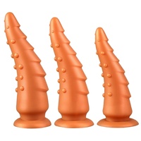 Plug anal géant en silicone souple Dragon, masturbateur trois pièces pour homme et femme, perles texturées, plug anal multicouche, jouet sexuel