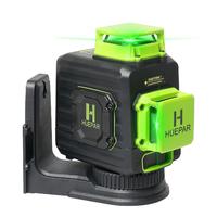 Huepar Auto nivelación B02CG con estuche rígido & type-c, 2*360-grado línea cruzada, 8 líneas múltiples modo de pulso al aire libre nivel láser de haz verde