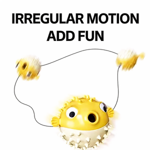 Giocattolo per Cani a Forma di Pesce Puffer in Materiale TPR Resistente ai Morsi, Pulisci-Denti, Palla Sonora Anti-Noia, Accessori per Animali Domestici - Product Image 2