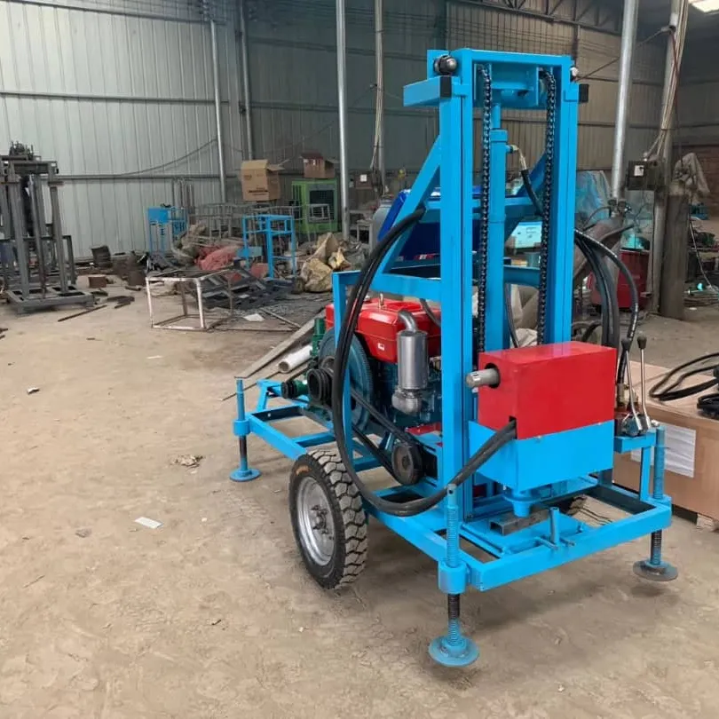 50m 100m 150m china portable hydraulic water bore well drilling rig for sale