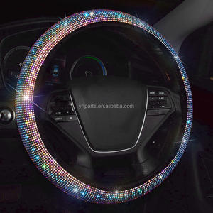 Funda Universal para <span class=keywords><strong>Volante</strong></span> de 38CM con Cristales Brillantes, Protector de <span class=keywords><strong>Volante</strong></span> Transpirable y Antideslizante - Product Image 2