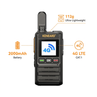 Radio PoC 4G 112g Ultra-légère Design fin Batterie 2000mAh Charge Type-C Audio clair pour hôtel et commerce de détail KENEARD KE-218