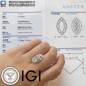 ANSTER Jewelry CVD VS1 VVS2 D E Marquise Cut IGI Certificado Lab Grown Diamond Ring 1-5 Quilates 18K Anillo de oro para mujeres Compromiso - Product Image 6