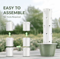 Système de culture hydroponique verticale automatique à 5 niveaux pour tour de jardinage, en matériau ABS, pour culture de légumes en intérieur/extérieur