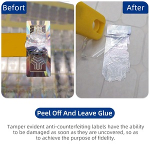 Autocollants holographiques de sécurité anti-contrefaçon imperméables de haute qualité, étiquettes d'emballage de qualité supérieure imprimées en couleur - Product Image 3