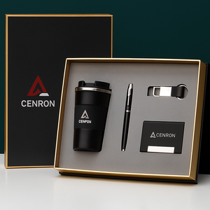 Set de Regalo <span class=keywords><strong>para</strong></span> Ferias y Conferencias: Taza de Café, Bolígrafo Metálico, Memoria USB y Tarjetero Delgado, <span class=keywords><strong>Caja</strong></span> Personalizable <span class=keywords><strong>con</strong></span> Tapa Magnética - Product Image 5