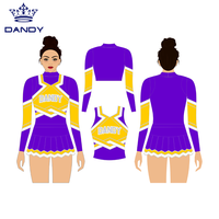 Uniforme de pom-pom girl avec logo en spandex au design unique de haute qualité