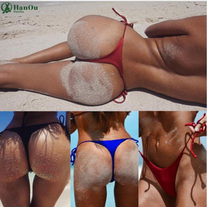 HANO 2022 Costume da Bagno Designer Personalizzato, Bikini Brasiliano <span class=keywords><strong>Sexy</strong></span> con Slip a Triangolo e Pantaloncini da Spiaggia - Product Image 2