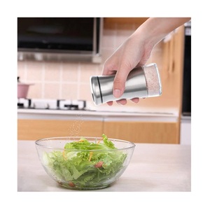 Stainless Steel <b>Salts</b> <b>Pepper</b> Shaker Seasoning <b>Pot</b> Can Spices Bottle Jar Organizer Multi Holes Condiments Boxes Gadget - Product Image 2