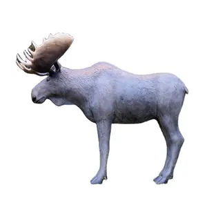 Quality assured cast decorative metal elk stag animal doe bronze reindeer sculpture for sale