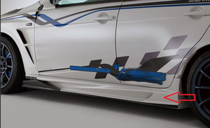 สำหรับมิตซูบิชิวิวัฒนาการ10 VRS สไตล์ EVO กระโปรงด้านข้างที่มีอากาศปกคลุมชิ้นส่วนรถยนต์ใยแก้ว - Product Image 6