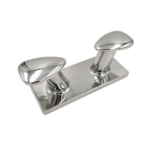 Abrazadera de bolardo Hoen doble resistente de acero inoxidable 316 para abrazadera de cuerda de amarre de remolque de barco marino - Product Image 1