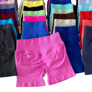 Leggings con LOGO personalizzato inverno caldo per il bottino di costole senza soluzione di continuità per Fitness Gym tinta unita Push up Yoga Scrunch <span class=keywords><strong>Leggins</strong></span> a coste - Product Image 1