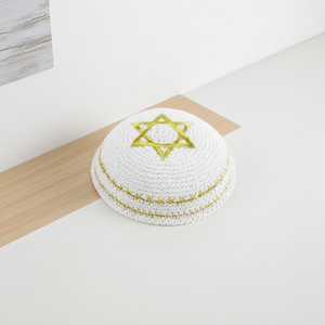 <span class=keywords><strong>Chapeau</strong></span> <span class=keywords><strong>juif</strong></span> en crochet prêt à être expédié, 100 % coton, kippa tricotée style bohème, kippot traditionnel avec logo brodé pour usage quotidien, pour hommes - Product Image 6