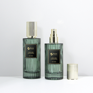 Стеклянные контейнеры, бутылки для лосьона и банки с крышками, пустая бутылка для ухода за кожей, зеленая Косметическая Сыворотка для ухода за кожей, колпачки на заказ - Product Image 2