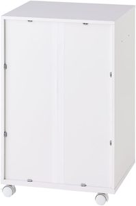 Meuble de salon moderne Bell <span class=keywords><strong>Maison</strong></span>, panneau en bois, rangement de livres réglable, placard coulissant, roulettes, dimensions G - Product Image 6