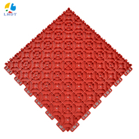 Dalles de sol thermoplastiques emboîtables 305 mm, revêtement de sol de terrain de basket en quadrant, haute résilience, extérieur