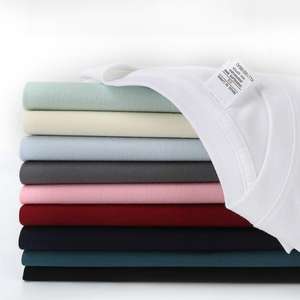 Adulte brodé 230 Gsm t-shirt coupe <span class=keywords><strong>normale</strong></span> Interlock poids lourd anneau filé coton t-shirt t-shirts Neutre Cotons Homme - Product Image 5