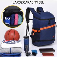 Mochila Deportiva Grande con Compartimento para Balones de Baloncesto y Fútbol, Bolsa para Equipamiento con Cierre, 20-36L, Unisex, para Atletas, OEM, Fábrica en Vietnam