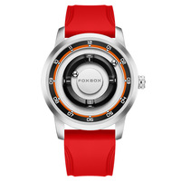 Reloj de Cuarzo LIGE FB0047 con Esfera Magnética de Levitación, Cronógrafo, Bisel Giratorio de Doble Vía para Hombre, Reloj de Pulsera Táctil