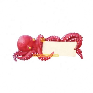 Escultura colgante de resina de primera calidad, tema personalizado de mariscos, restaurante, tienda decorativa, cartel, arte de pared, estatua de pulpo, música de hadas, amor - Product Image 4