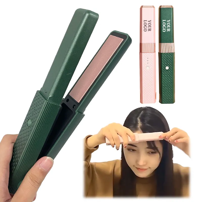 2600mAh Rechargeable Battery Cordless Hair Straightener for All Hair Types Fast Heating, Anti-Burn Travel Hair Straightener