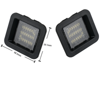 2 pièces lumière de plaque d'immatriculation LED sans erreur pour Ford F150 F-150 Raptor 2015 - 2018 lampe de plaque d'immatriculation de voiture lentille claire blanc 6000K