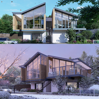 Véranda triangulaire en verre trempé en alliage d'aluminium sur mesure avec design européen pour usage extérieur en villa