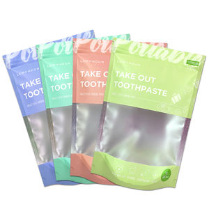 Customized Shaped <b>windows</b> Zipper Lock Resealable Aluminum Mylar Foil <b>Plastic</b> Packaging Bag with Tear - Product Image 1