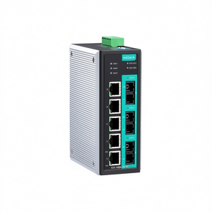 Switch Ethernet Industrial Moxa EDS-408A-3S-SC de 8 Puertos para Redes Empresariales, Montaje en Riel DIN - Product Image 2