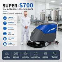 Autolaveuse autoportée à batterie S700 pour usage intensif en centres commerciaux et logistiques, avec réservoirs doubles de 80L et 85L, autonomie prolongée